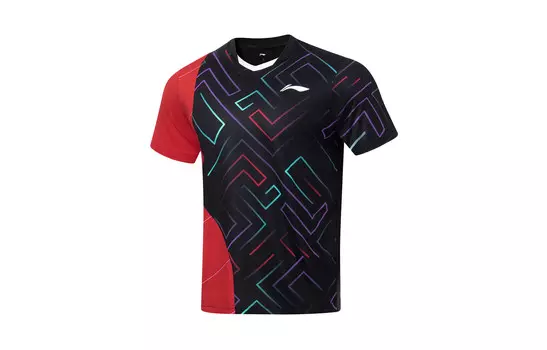 Футболка серии Badminton унисекс, черная Lining, черный