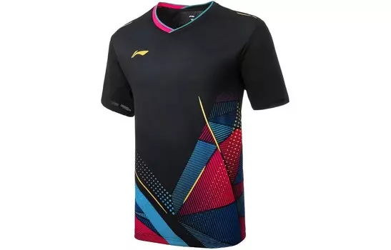 Футболка серии Badminton унисекс, черная Lining, черный