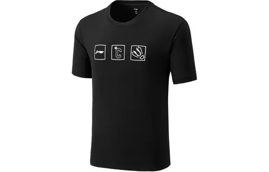 Футболка серии Badminton унисекс, черная Lining, черный