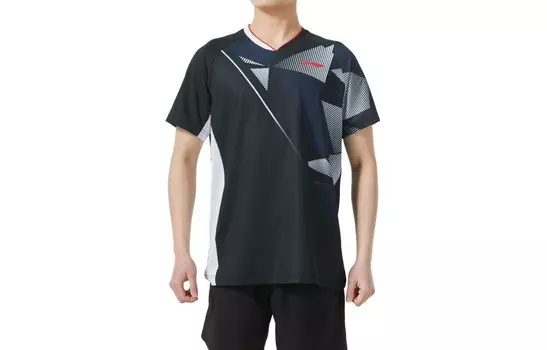 Футболка серии Badminton унисекс, черная Lining, черный