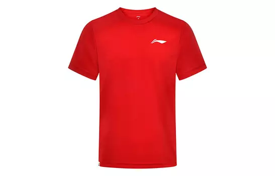 Футболка серии Badminton унисекс красная Lining, красный