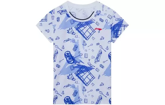 Футболка серии Badminton женская синяя Lining
