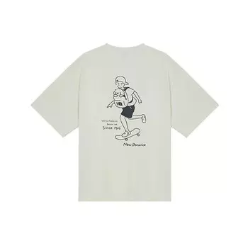 Футболка серии Centrepetal Life Illustration, унисекс, бежевая New Balance, бежевый