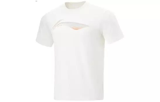 Футболка серии Fitness для мужчин молочно-белого цвета Lining, слоновая кость