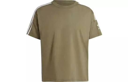 Футболка серии Home Of Classics для мужчин, оливково-зеленая Adidas Originals, оливково-зеленый