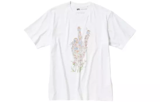 Футболка серии Jw Anderson Co-Branded, унисекс, белая Uniqlo, белый