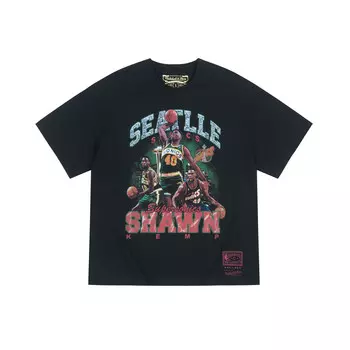 Футболка серии NBA унисекс, черная Mitchell & Ness, черный