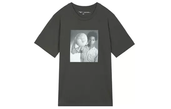 Футболка серии Peace For All для мужчин, темно-серая Uniqlo, темно-серый
