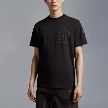 Футболка серии SS23 BORN TO PROTECT для мужчин, черная Moncler, черный