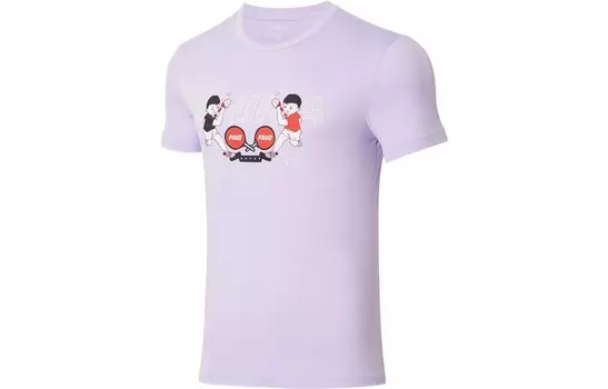Футболка серии Table Tennis, мужская, сиренево-фиолетовая Lining, цвет Lilac
