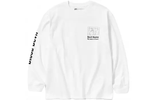 Футболка серии X Chainsaw Man Co-branded, унисекс, белая Uniqlo, белый