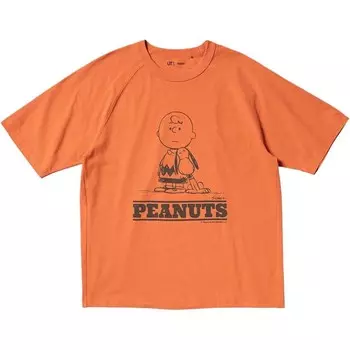 Футболка серии X PEANUTS Co-branded, унисекс, оранжевая Uniqlo, оранжевый