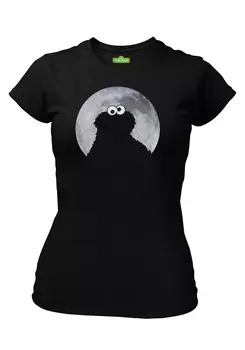 Футболка Sesamstrae Cookie Monster, черный