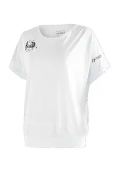 Футболка Сетесдал, подавляющая запах, быстросохнущая, женская maier sports, цвет White Print