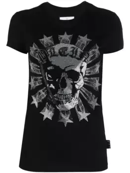 Футболка Sexy Pure-fit с декором Skull Philipp Plein, черный
