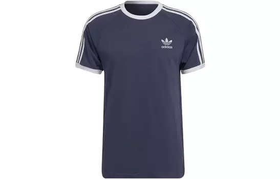 Футболка Shamrock Retro Stripes для мужчин, фиолетовая Adidas Originals, синий