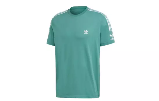 Футболка Shamrock Retro Stripes для мужчин, зеленая, цвет растений Adidas Originals, зеленый