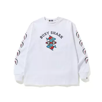 Футболка Shark Series для мужчин A Bathing Ape, белый