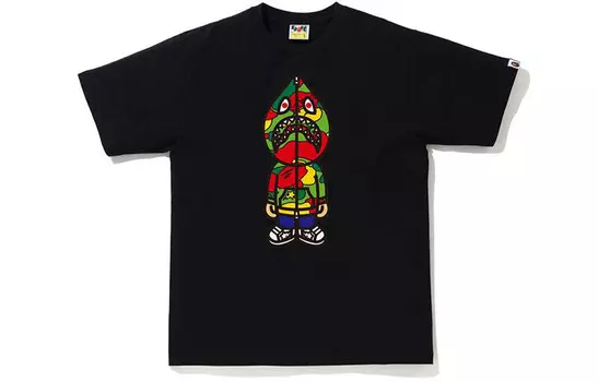 Футболка Shark Series для мужчин A Bathing Ape, белый/зеленый