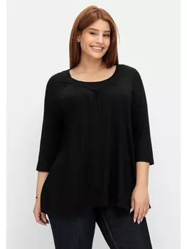 Футболка sheego 3/4 Arm, черный