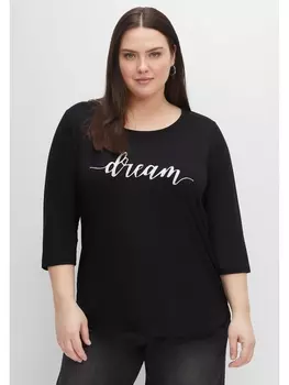 Футболка sheego 3/4 Arm, черный