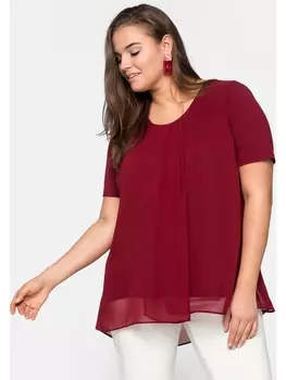 Футболка sheego Blusen, цвет rubinrot