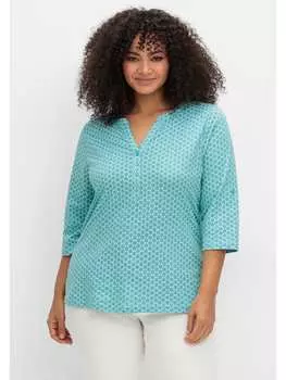 Футболка sheego, цвет blau bedruckt