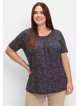 Футболка sheego, цвет marine gemustert