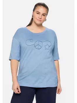 Футболка sheego, цвет mittelblau
