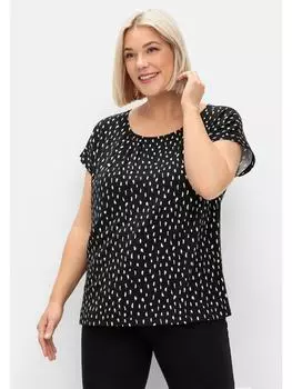 Футболка sheego, цвет schwarz gemustert