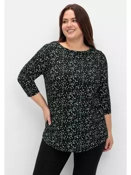 Футболка sheego, цвет schwarz gemustert