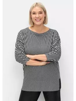 Футболка sheego, цвет schwarz-wei