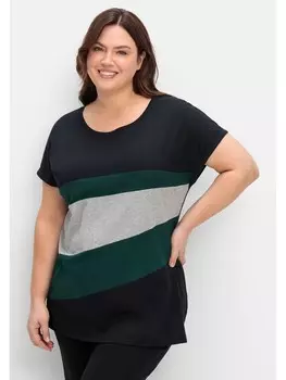 Футболка sheego, цвет tiefgrn