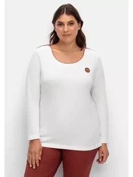 Футболка sheego Langarm, белый