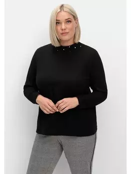Футболка sheego Langarmshirt, черный