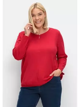 Футболка sheego Langarmshirt, красный