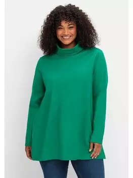 Футболка sheego Langarmshirt, зеленый