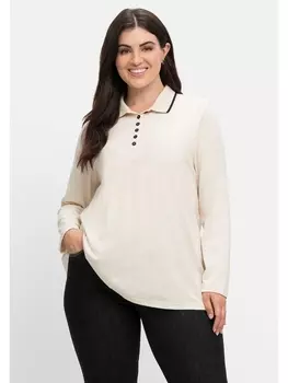 Футболка sheego Polo, бежевый