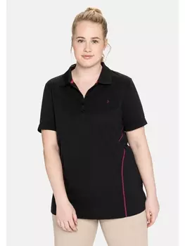 Футболка sheego Polo, черный