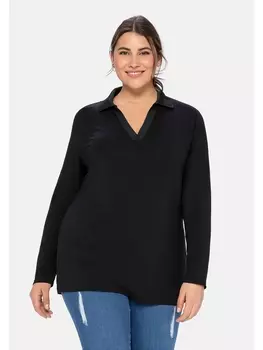 Футболка sheego Polo, черный