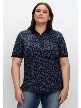 Футболка sheego Polo, ночной синий