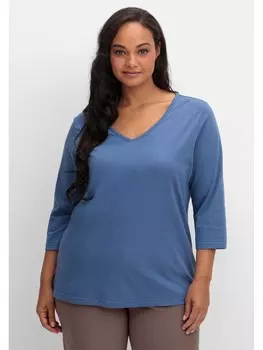 Футболка sheego Shirt, цвет jeansblau