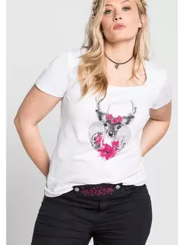 Футболка sheego Trachten, белый