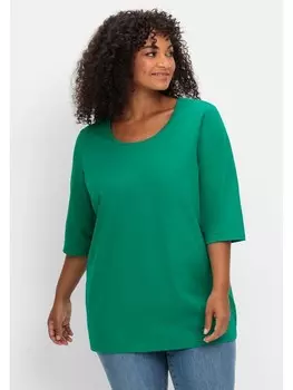 Футболка sheego, зеленый