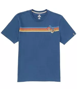 Футболка Sherpa Adventure Gear с короткими рукавами и узлом в стиле ретро, синий