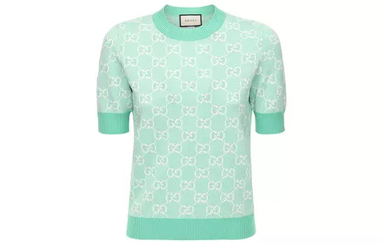 Футболка шерстяная Gucci женская, зеленый