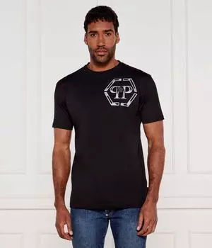 Футболка шестиугольник Regular fit Philipp Plein, черный