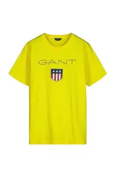 Футболка Shield свободного кроя с логотипом Gant, желтый