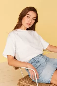 Футболка Shiny Scatter с короткими рукавами Next, белый