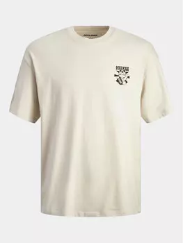 Футболка широкого кроя Jack&Jones, бежевый